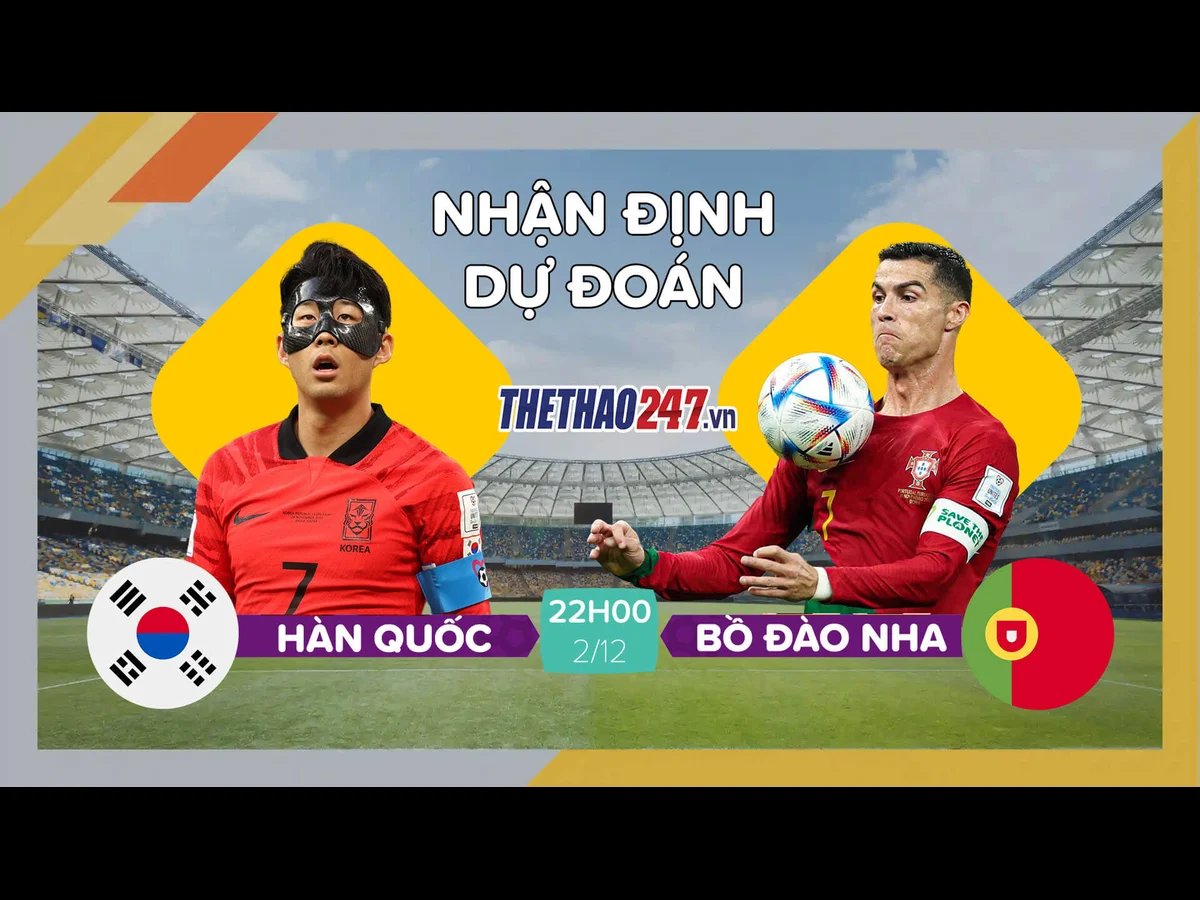 Soi kèo Châu Á Hàn Quốc vs Bồ Đào Nha